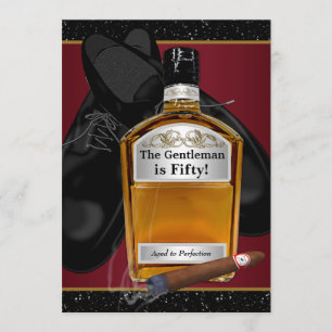 Mans Whiskey Age to Perfection Geburtstagsparty Einladung