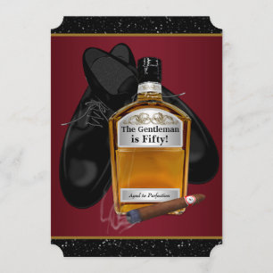 Mans Whiskey Age to Perfection Geburtstagsparty Einladung