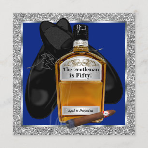 Mans Whisky Geburtstagspartei Einladung