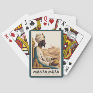 Mansa Musa Mali-Reich afrikanischer König Illustra Spielkarten