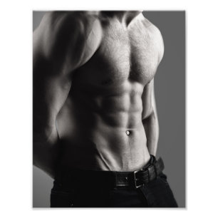 Manscape in Grey Hot Typ Poster