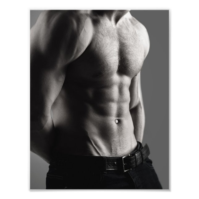 Manscape in Grey Hot Typ Poster (Vorne)