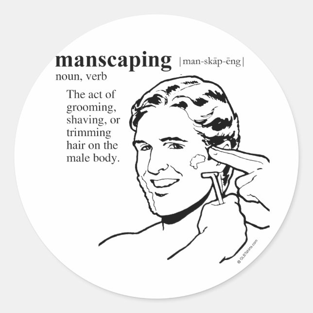 MANSCAPING RUNDER AUFKLEBER (Vorderseite)