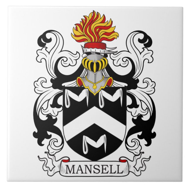 Mansell Wappen III Fliese (Vorderseite)
