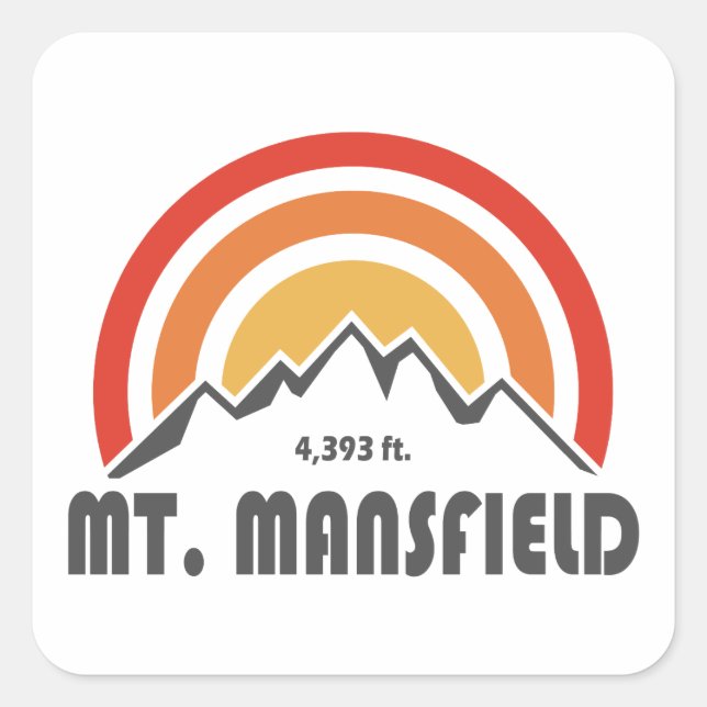 Mansfield Quadratischer Aufkleber (Vorderseite)