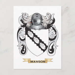Manson Coat of Arms (Familienwappen) Postkarte