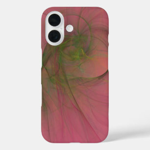 Manta abstrakte grüne und rosa Kunst iPhone 16 Hülle