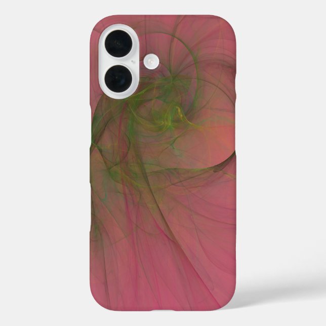 Manta abstrakte grüne und rosa Kunst Case-Mate iPhone Hülle (Rückseite)