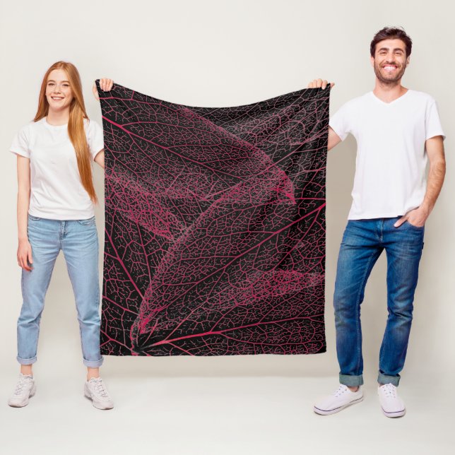 Manta de forro polar hojas de árbol fleecedecke (Beispiel)