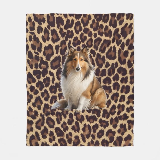 Manta de rough collie de tela polar  fleecedecke (Vorderseite)
