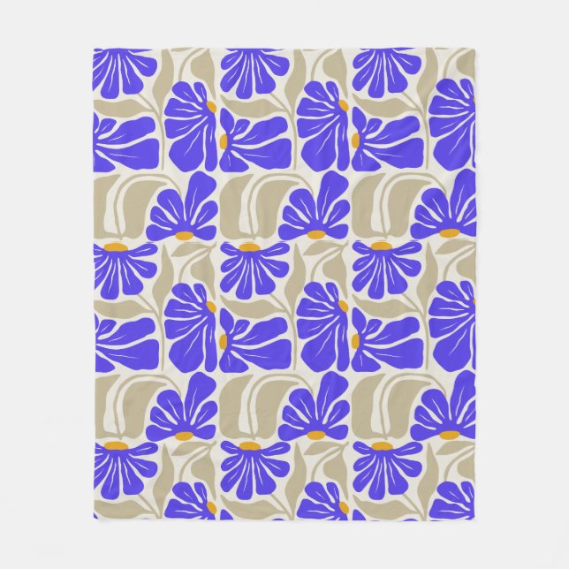 Manta Flower Fleecedecke (Vorderseite)