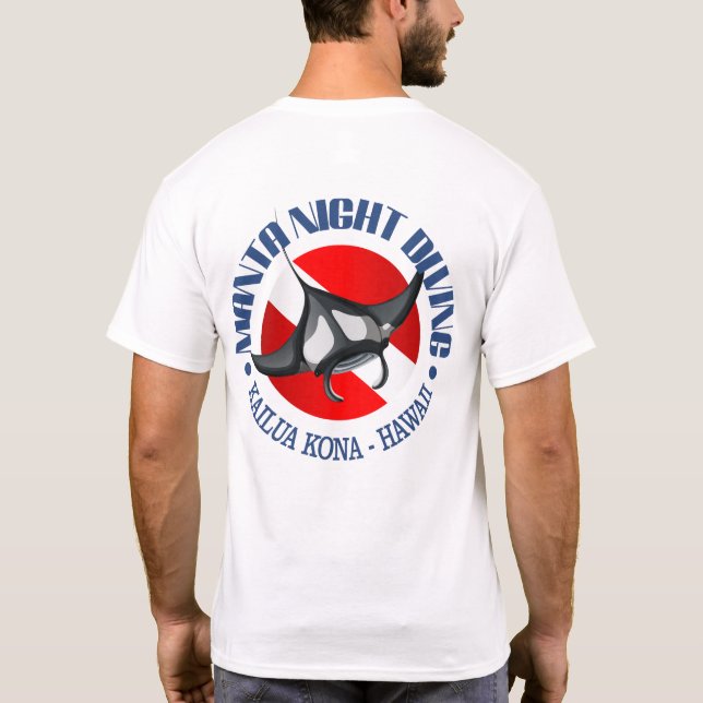 Manta Night Diving (Kailua Kona) T-Shirt (Rückseite)