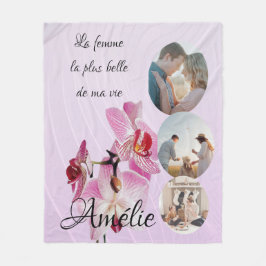 Manta personalizada 'La mujer más bella de mi vida Fleecedecke