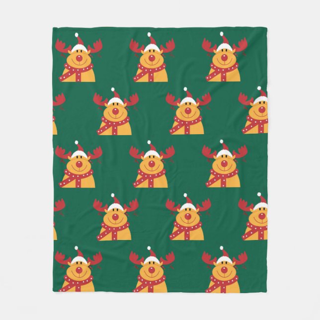 Manta Polar "Reno Nariz Roja" Fleecedecke (Vorderseite)