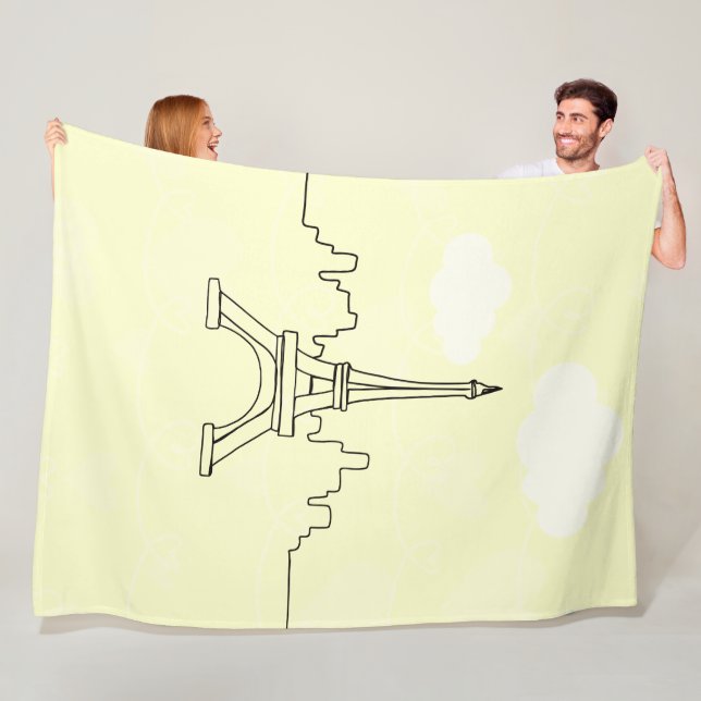 Manta Polar Torre Eiffel  Fleecedecke (Beispiel)