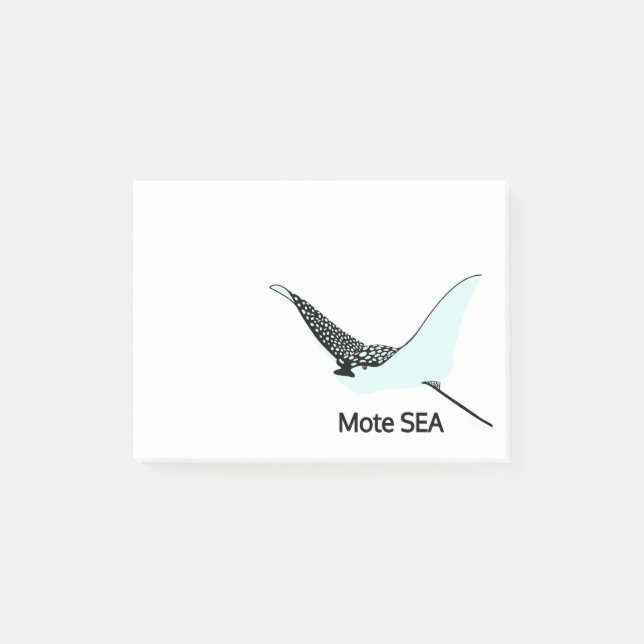 Manta Ray 4 x 3 Post-it Klebezettel (Vorderseite)