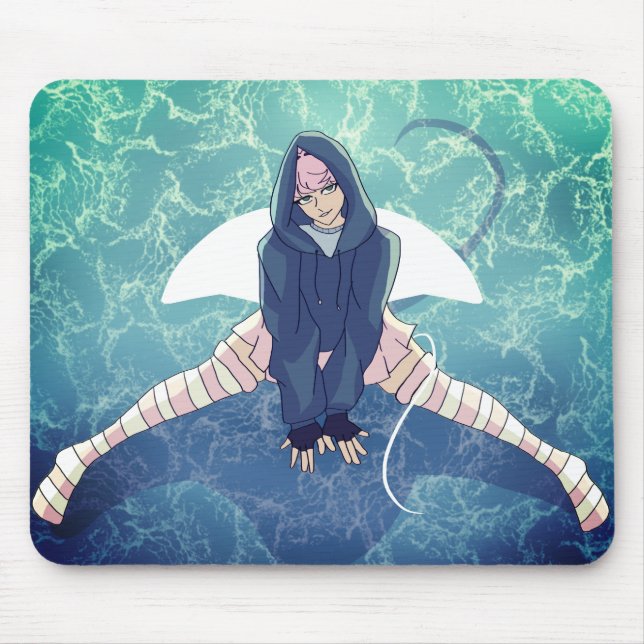 Manta Ray Anime Character Mousepad (Vorne)