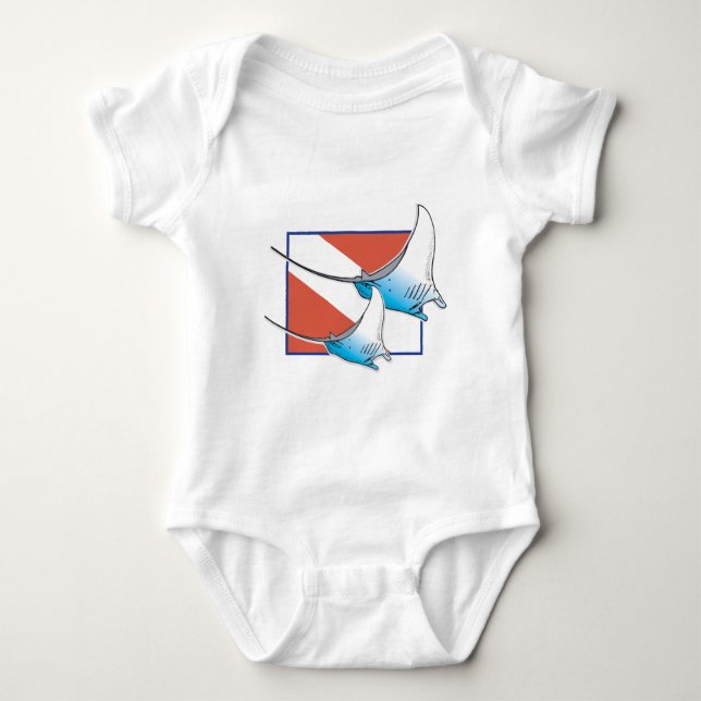 Manta Ray Baby Strampler (Vorderseite)