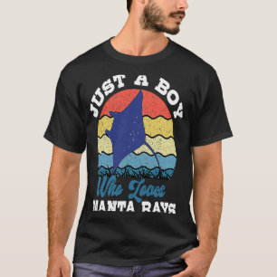 Manta Ray Boy Stingray Fish Mantas Ocean Biologe T-Shirt
