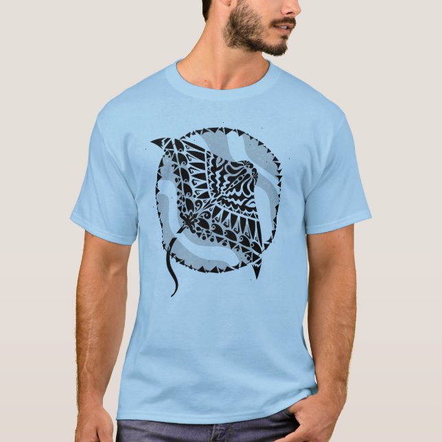 Manta Ray Cool Deep Sea T-Shirt (Vorderseite)