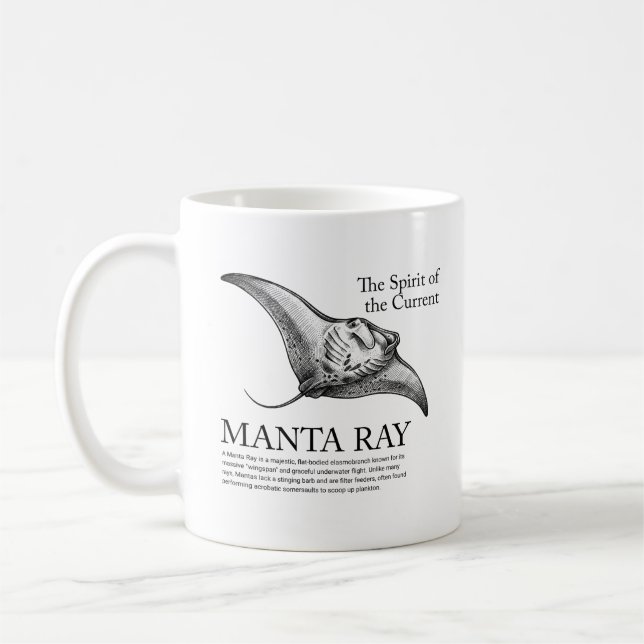 Manta Ray - Der Geist der Strömung Vintage  Kaffeetasse (Links)