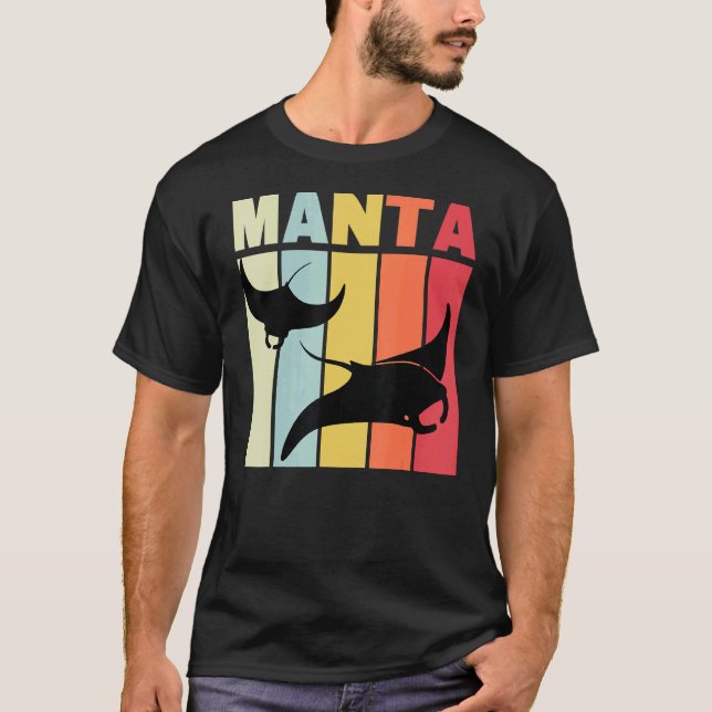 Manta Ray Devil Ray Stingray Diver Sea Creation T-Shirt (Vorderseite)