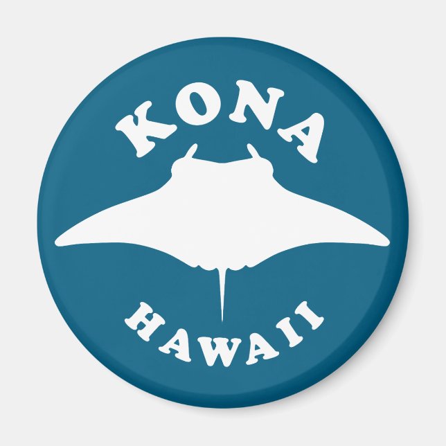Manta Ray Diving in Kona, Hawaii Magnet (Vorne)