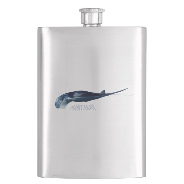 Manta Ray Flachmann (Vorderseite)