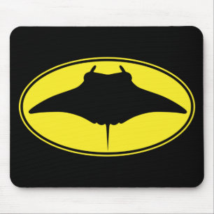 Manta Ray Silhouette Logo Mousepad