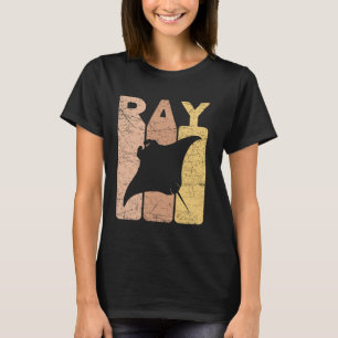 Manta Ray Vintag Stingray Retro Ozeanologie T-Shirt