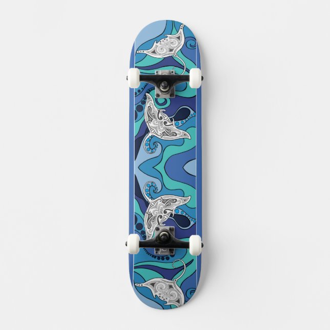 Manta Rays in Paradise Skateboard (Vorderseite)