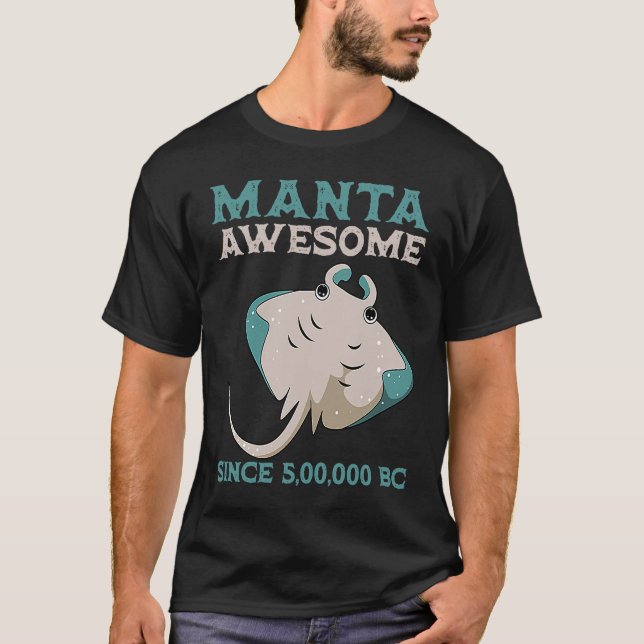 Manta Rochen Stechrochen Fisch Uralt 5 00 000 v. C T-Shirt (Vorderseite)