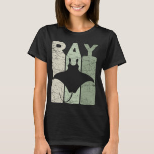 Manta Rochen Vintage Stingray Retro Meereskunde T-Shirt