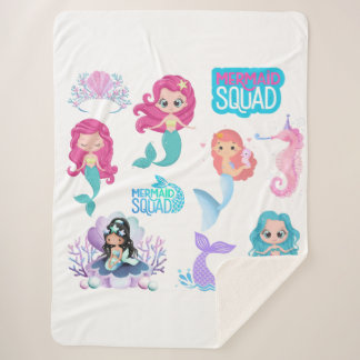 Manta sherpa infantil sirena sherpadecke