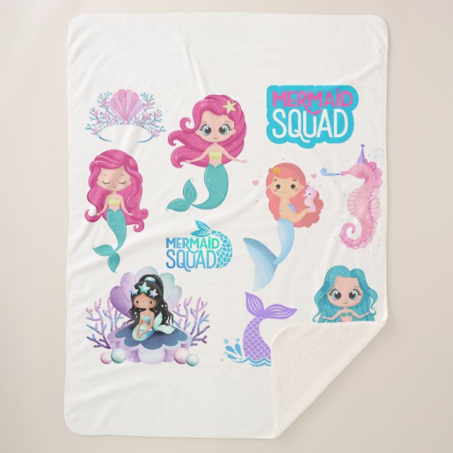 Manta sherpa infantil sirena sherpadecke (Vorderseite)