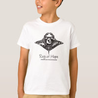 Manta-Strahl Jugend-T - Shirt-Schwarz-des Druckes