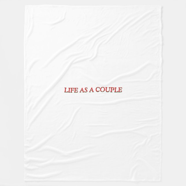 "Manta Vida En Pareja Amor Romántico Hogar Fleecedecke (Vorderseite)