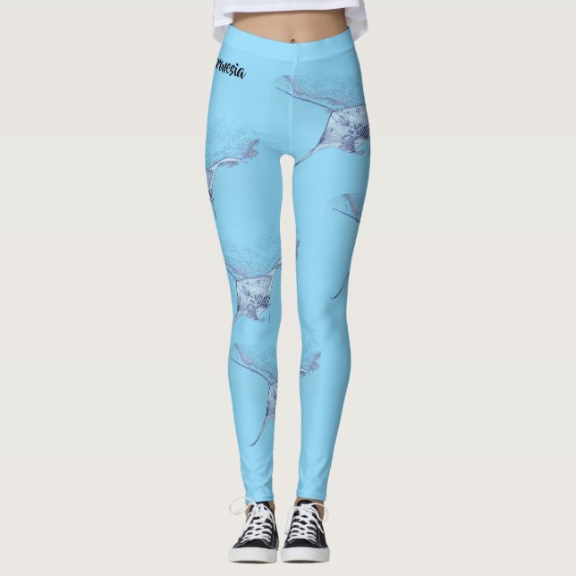 Mantarochen-Silhouette Leggings (Vorderseite)