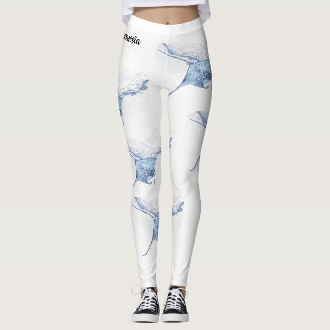 Mantarochen-Silhouette Leggings (Vorderseite)