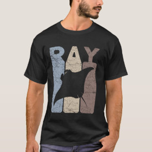 Mantarochen Vintage Stachelrochen Retro Ozeanologi T-Shirt