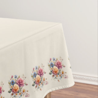 Mantel Beige Flores para Celebrar Tischdecke