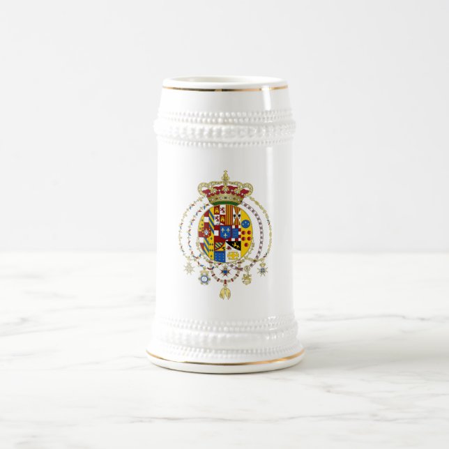 Mantel bewaffnet Königreich von zwei Sicilies Bierglas (Mittel)