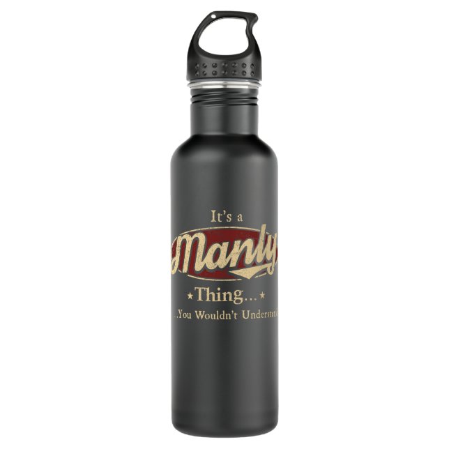 Mantel Name Wasser Flasche Geschenk Edelstahlflasche (Vorderseite)