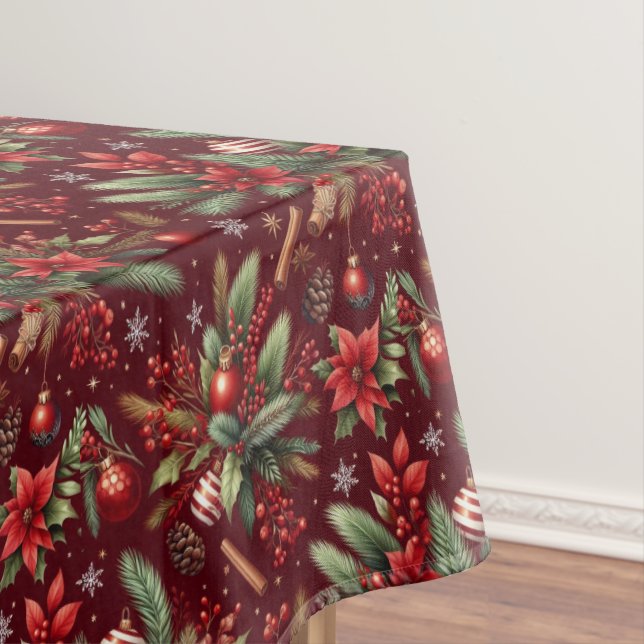 Mantel Navideño Flores de Navidad Tischdecke (Beispiel)