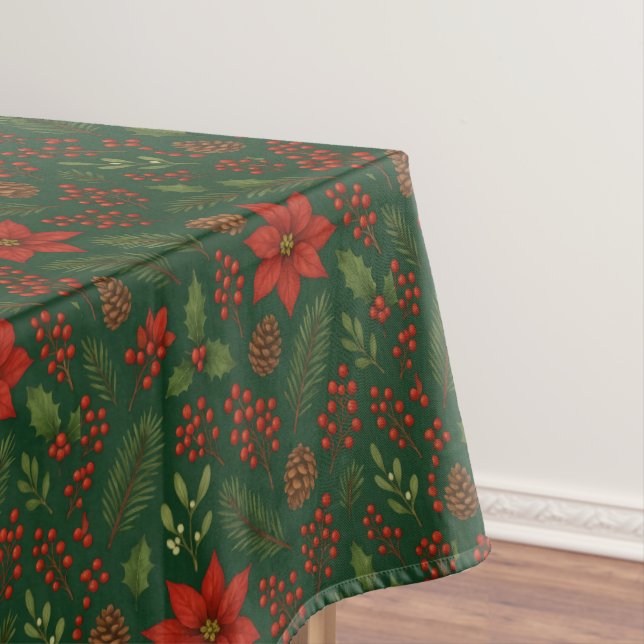 Mantel Navideño Poinsettia Tischdecke (Beispiel)