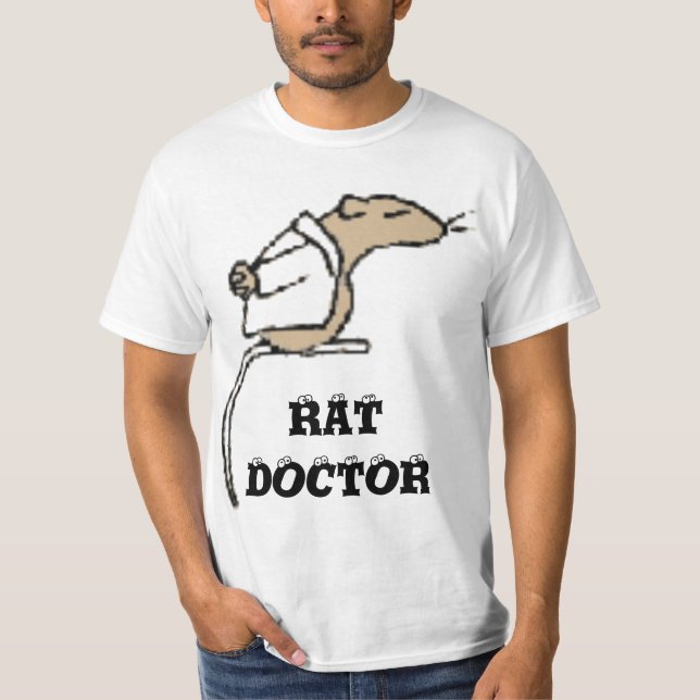 MANTEL RATTEN-DOKTOR-FUNNY RAT IN LAB T-Shirt (Vorderseite)