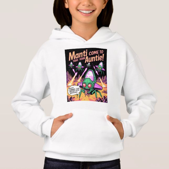  Manti Aliens Abduction Party! Defender Arcade '81 Hoodie (Vorderseite)