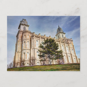Manti LDS Mormon Temple Postkarte
