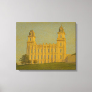 Manti Utah Temple Painting™ LDS Wall Art Leinwand