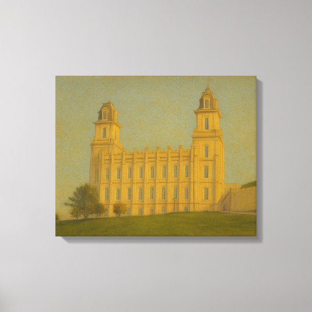 Manti Utah Temple Painting™ LDS Wall Art Leinwand (Vorderseite)